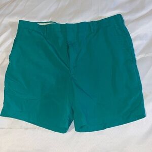 Men's Teal Flat Front Shorts